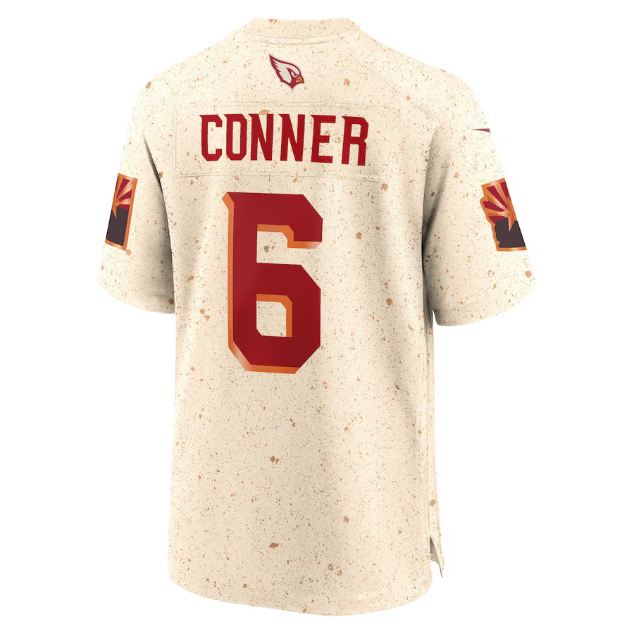 A.Cardinals #6 James Conner 2025 Rivalries Collection Game Jersey-CustomName - Natural Stitched American Football Jersey-CustomName