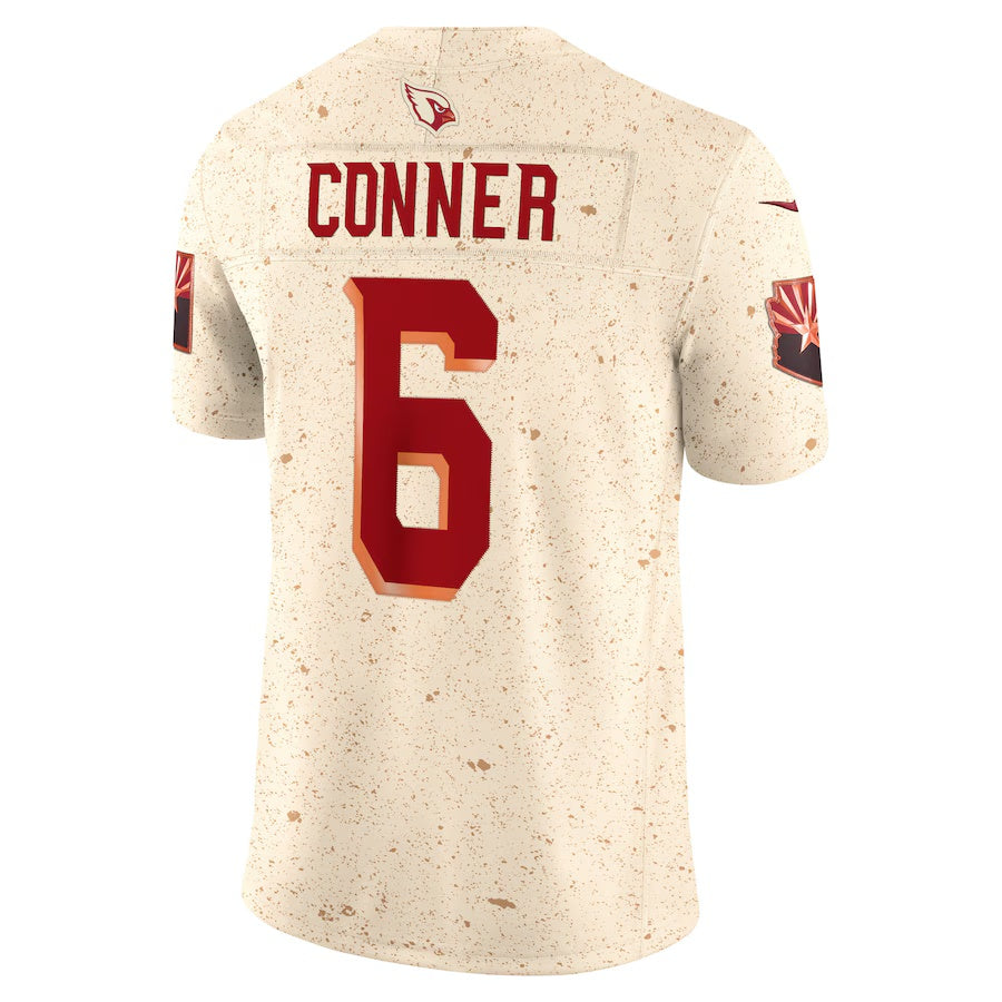 A.Cardinals #6 James Conner 2025 Rivalries Collection Limited Jersey-CustomName - Natural Stitched American Football Jersey-CustomName