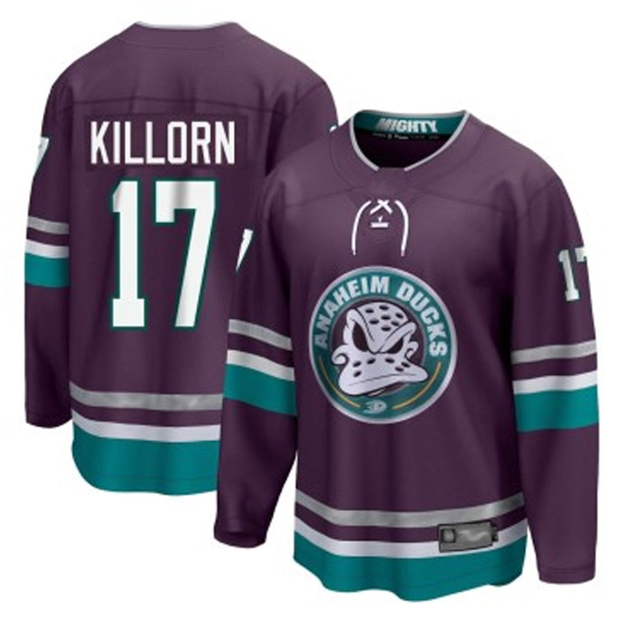 A.Ducks #17 Alex Killorn Player Fanatics Replica Breakaway Maroon Hockey Jerseys