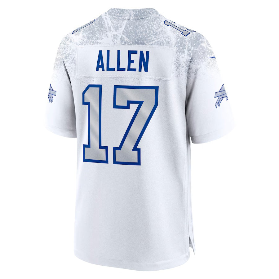 B.Bills #17 Josh Allen 2025 Rivalries Collection Game Jersey - White Football Stitched American Jerseys