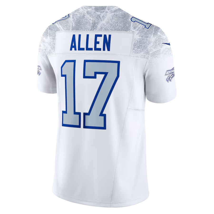 B.Bills #17 Josh Allen 2025 Rivalries Collection Limited Jersey-CustomName - White Football Stitched American Jersey-CustomName