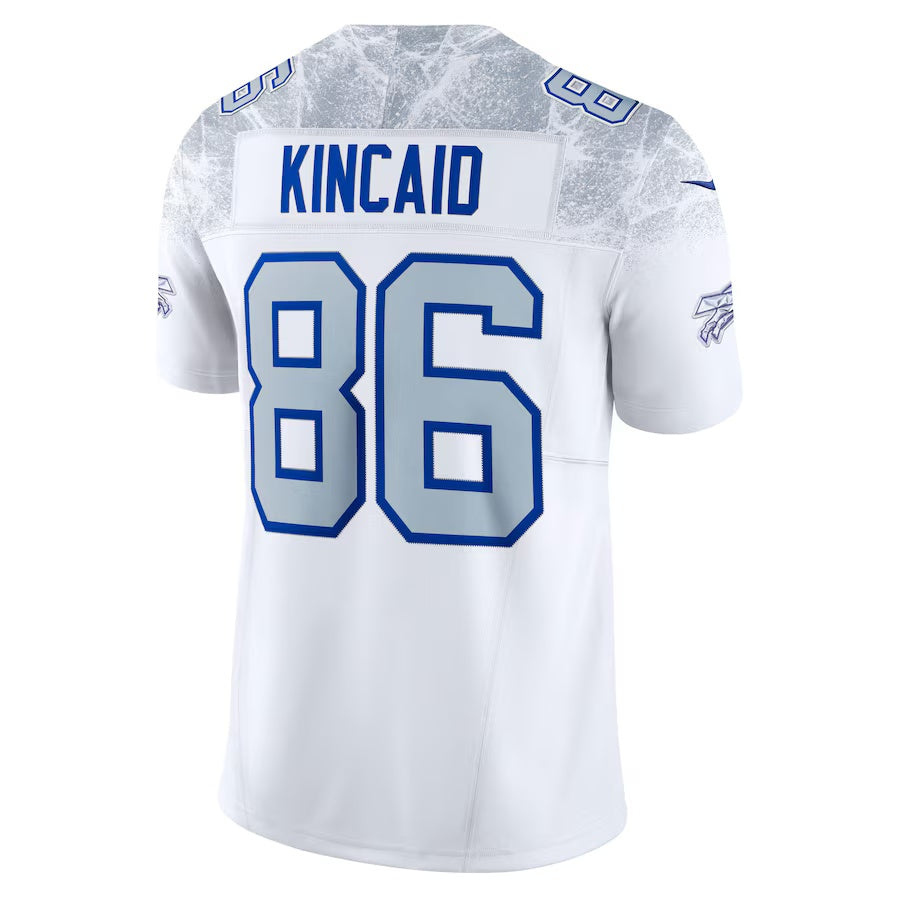 B.Bills #86 Dalton Kincaid 2025 Rivalries Collection Limited Jersey-CustomName - White Football Stitched American Jersey-CustomName