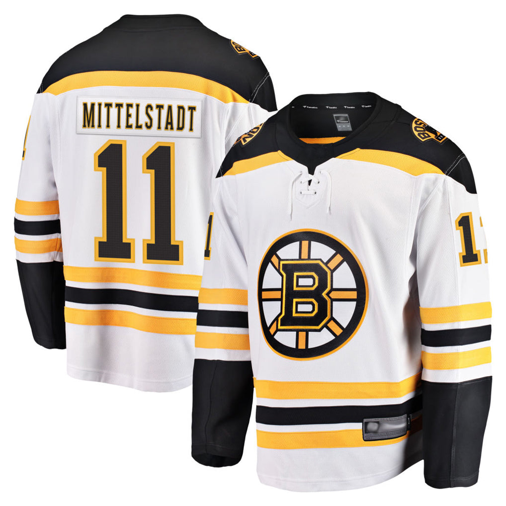 B.Bruins #11 Casey Mittelstadt Player Fanatics Breakaway White Home Football Jerseys