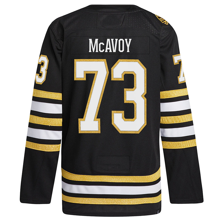 B.Bruins #73 Charlie McAvoy Player Fanatics Black Alternate Hockey Jerseys