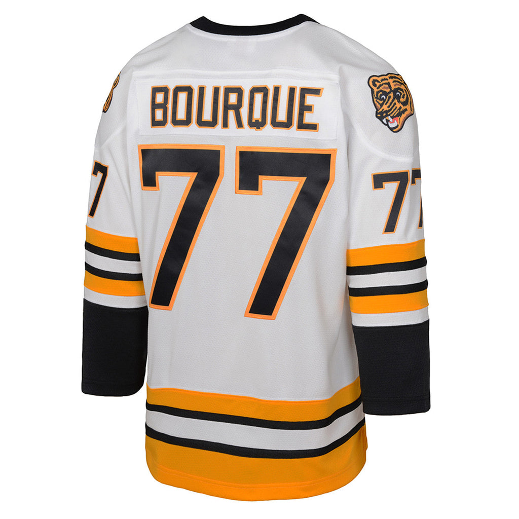 B.Bruins #77 Ray Bourque Player Fanatics White Home Hockey Jerseys