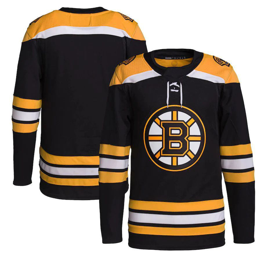 B.Bruins Blank Player Classic Fanatics Black Stitched Home Hockey Jerseys