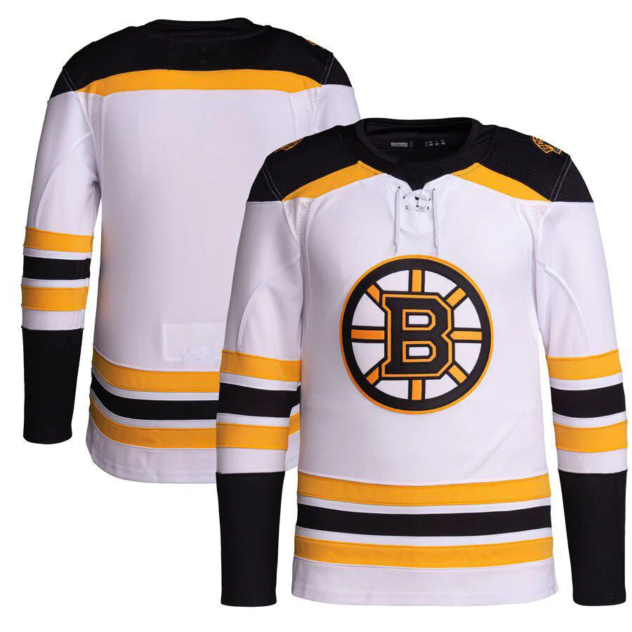 B.Bruins Blank Player Classic Fanatics Home White Stitched Hockey Jerseys