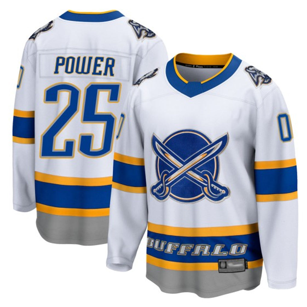 B.Sabres #25 Owen Power Player Breakaway Fanatics Special Edition White Hockey Jerseys