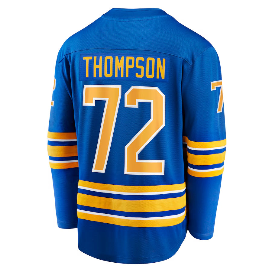 B.Sabres #72 Tage Thompson Player Fanatics Home Breakaway Royal Hockey Jerseys