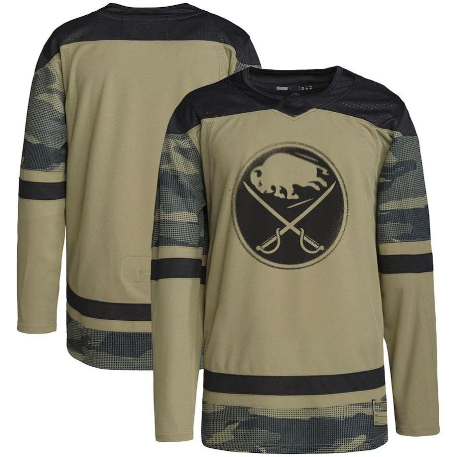 B.Sabres Blank Player Military Appreciation Camo Stitched Hockey Jerseys