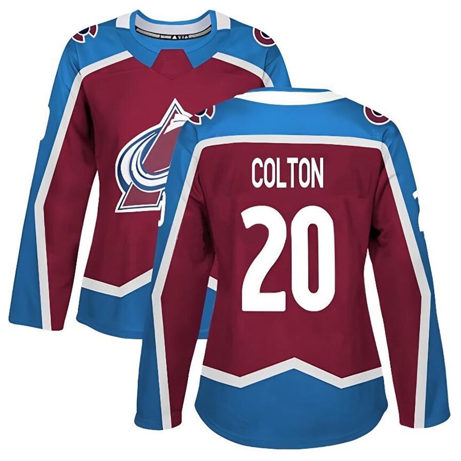 C.Avalanche #20 Ross Colton Player Fanatics Home Premium Burgundy Hockey Jerseys