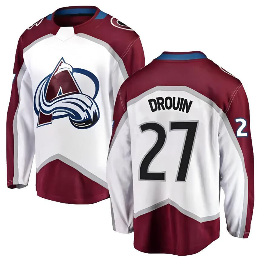 C.Avalanche #27 Jonathan Drouin Fanatics Breakaway White Home Hockey Jerseys