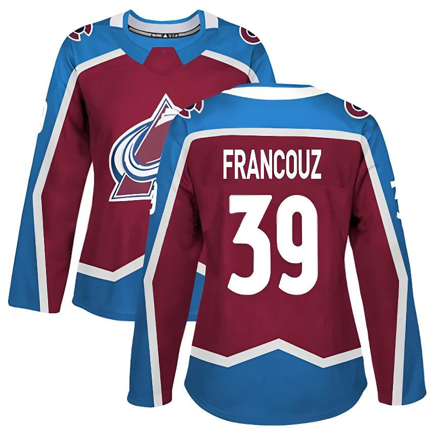 C.Avalanche #39 Pavel Francouz Player Fanatics Home Premium Burgundy Hockey Jerseys