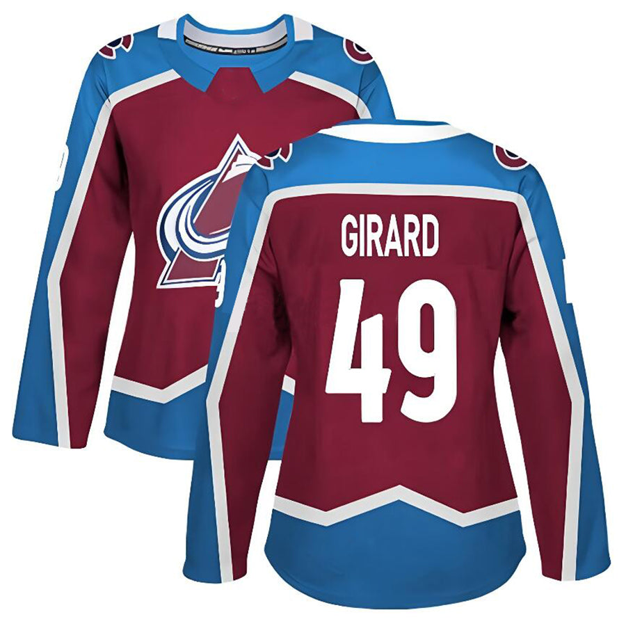 C.Avalanche #49 Samuel Girard Player Fanatics Home Premium Burgundy Hockey Jerseys