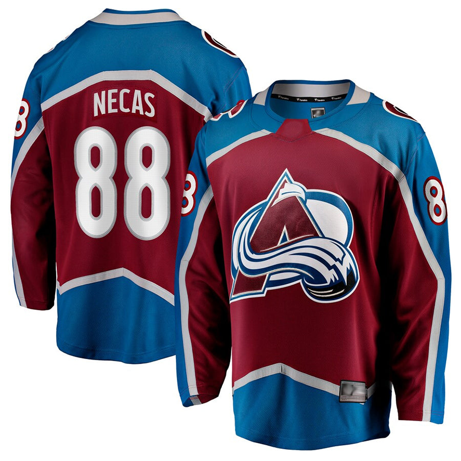 C.Avalanche #88 Martin Necas Player Fanatics Breakaway Burgundy Hockey Jerseys
