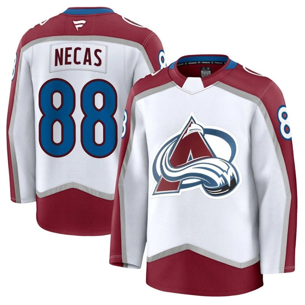 C.Avalanche #88 Martin Necas Player Fanatics Whtie Home Game Hockey Jerseys