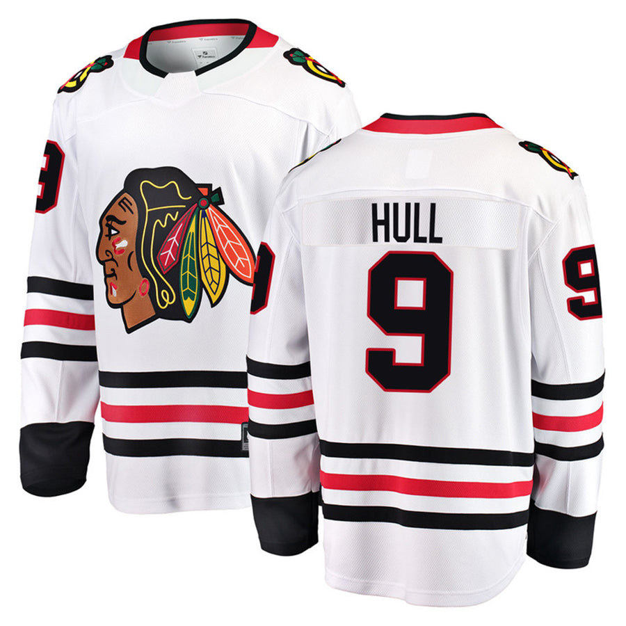 C.Blackhawks #9 Bobby Hull Player Fanatics Home Premium White Hockey Jerseys