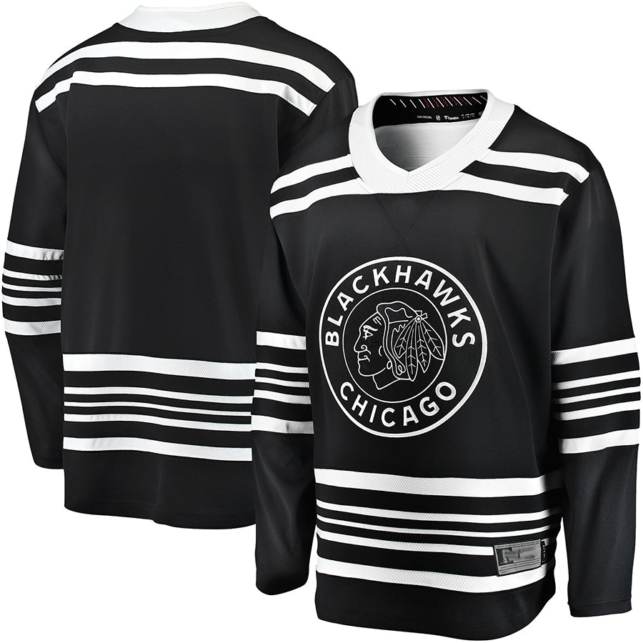 C.Blackhawks Blank Player Fanatics Black Alternate Breakaway Hockey Jerseys