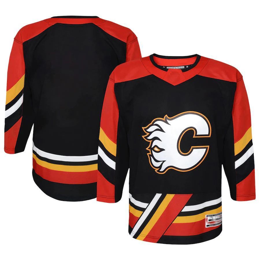 C.Flames Blank Player Special Edition 2.0 Black Hockey Jerseys