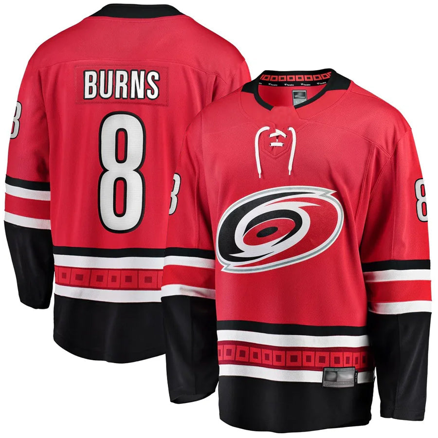 C.Hurricanes #8 Brent Burns Player Fanatics Breakaway Home Red Hockey Jerseys