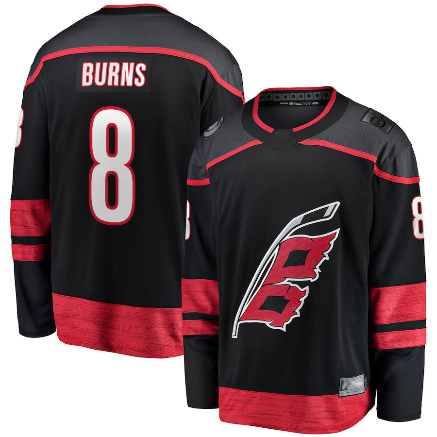 C.Hurricanes #8 Brent Burns Player Fanatics Home Breakaway Black Hockey Jerseys