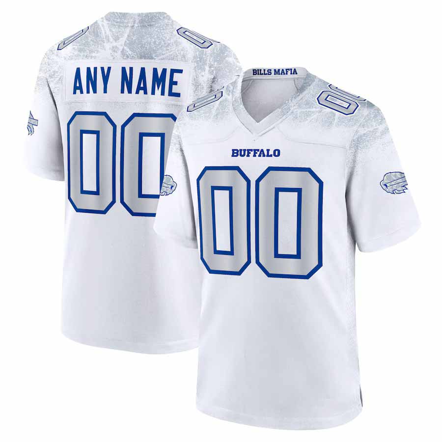 Custom B.Bills 2025 Rivalries Collection Game Jersey-CustomName - White Football Stitched American Jersey-CustomName