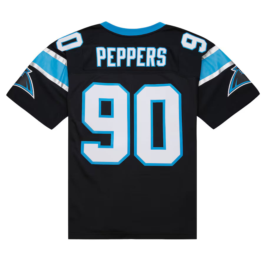 C.Panthers #90 Julius Peppers Mitchell & Ness Black Big & Tall 2003 Alternate Legacy Retired Player Jersey