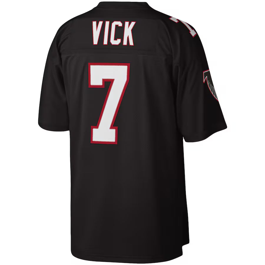 A.Falcons #7 Michael Vick Mitchell & Ness Black Legacy Replica Jersey