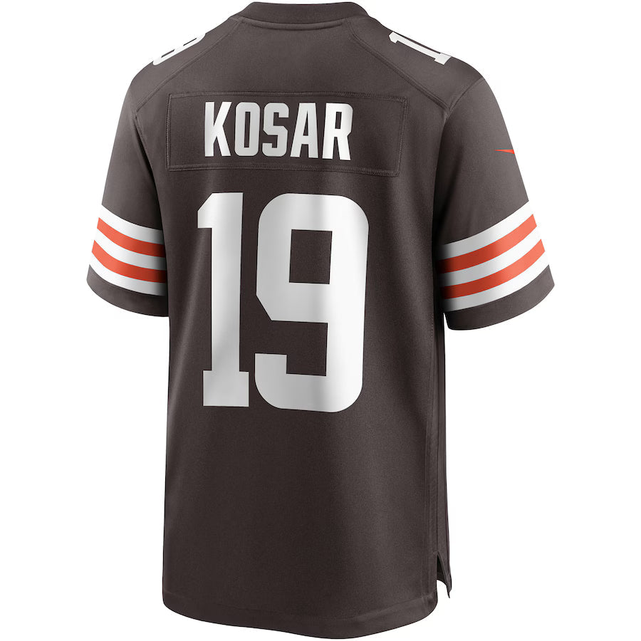 C.Browns #19 Bernie Kosar Brown Game Jersey Stitched American Football Jerseys