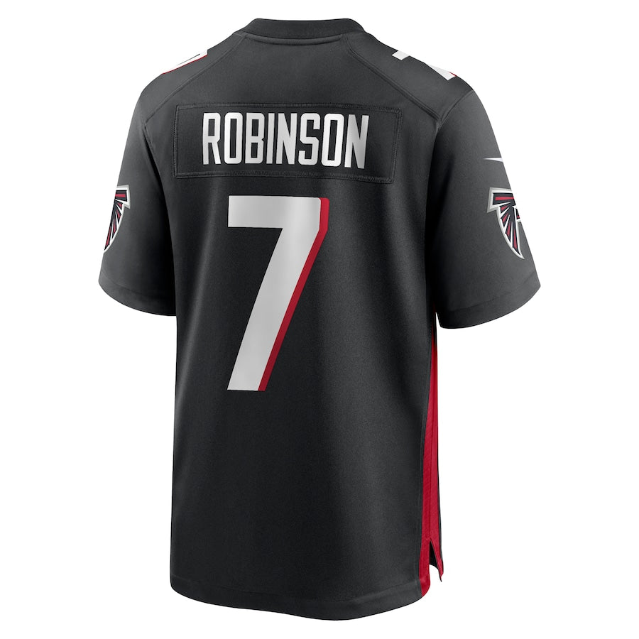 A.Falcons #7 Bijan Robinson Black Game Jersey Stitched American Football Jerseys