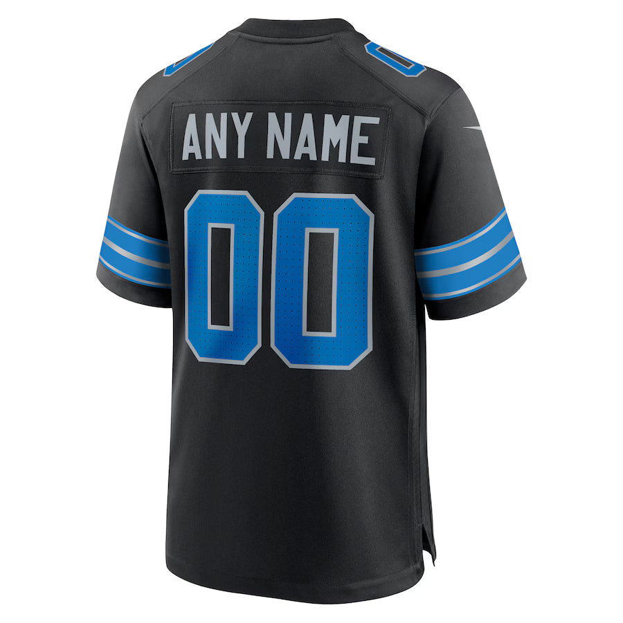 Custom D.Lions Black Game Jersey Stitched American Football Jerseys