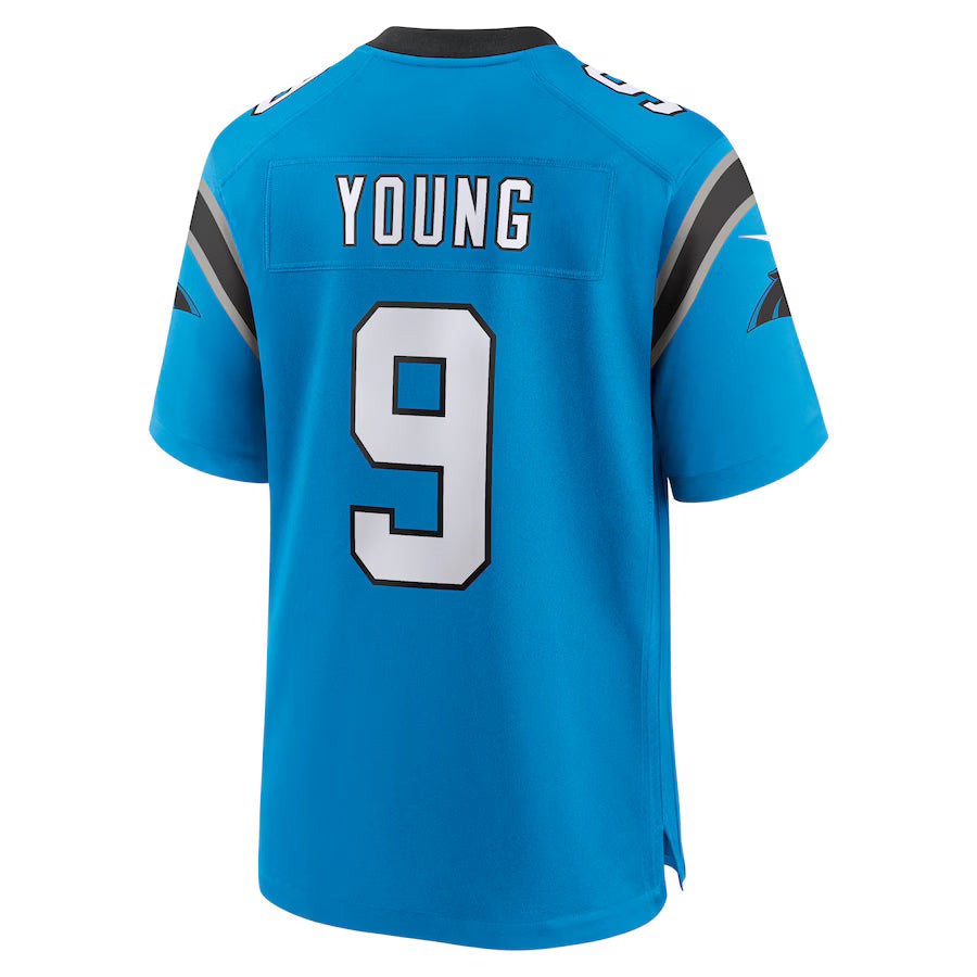 C.Panthers #9 Bryce Young Blue Game Jersey Stitched American Football Jerseys