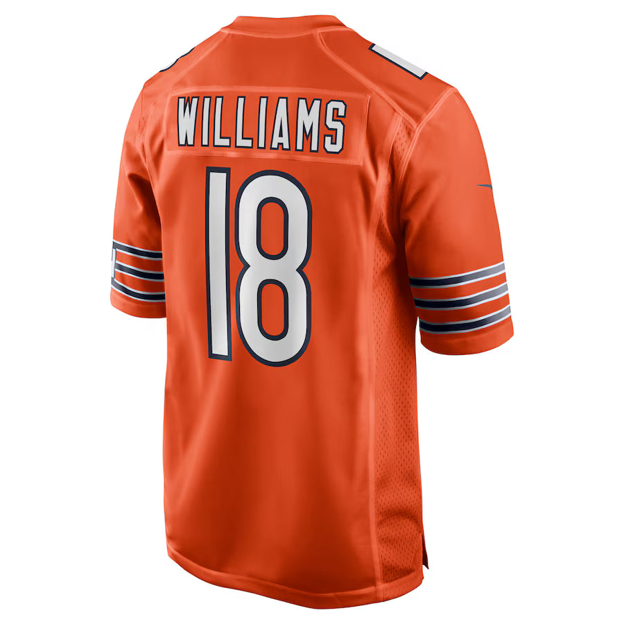 C.Bears #18 Caleb Williams Orange Game Jersey Stitched American Football Jerseys