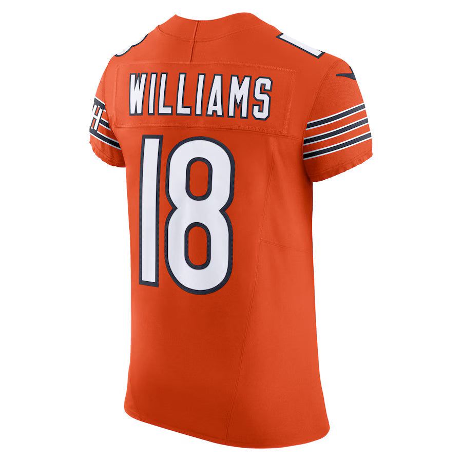 C.Bears #18 Caleb Williams Orange Vapor F.U.S.E. Limited Jersey Stitched American Football Jerseys