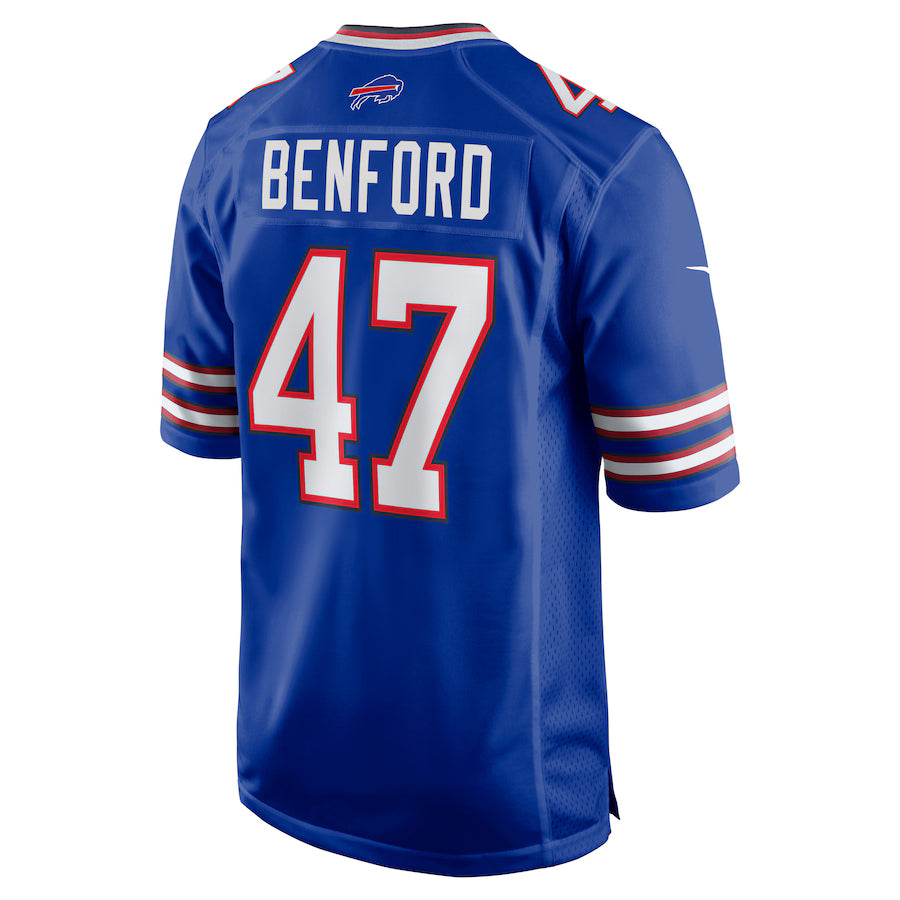 B.Bills #47 Christian Benford Royal Game Jersey Stitched American Football Jersey