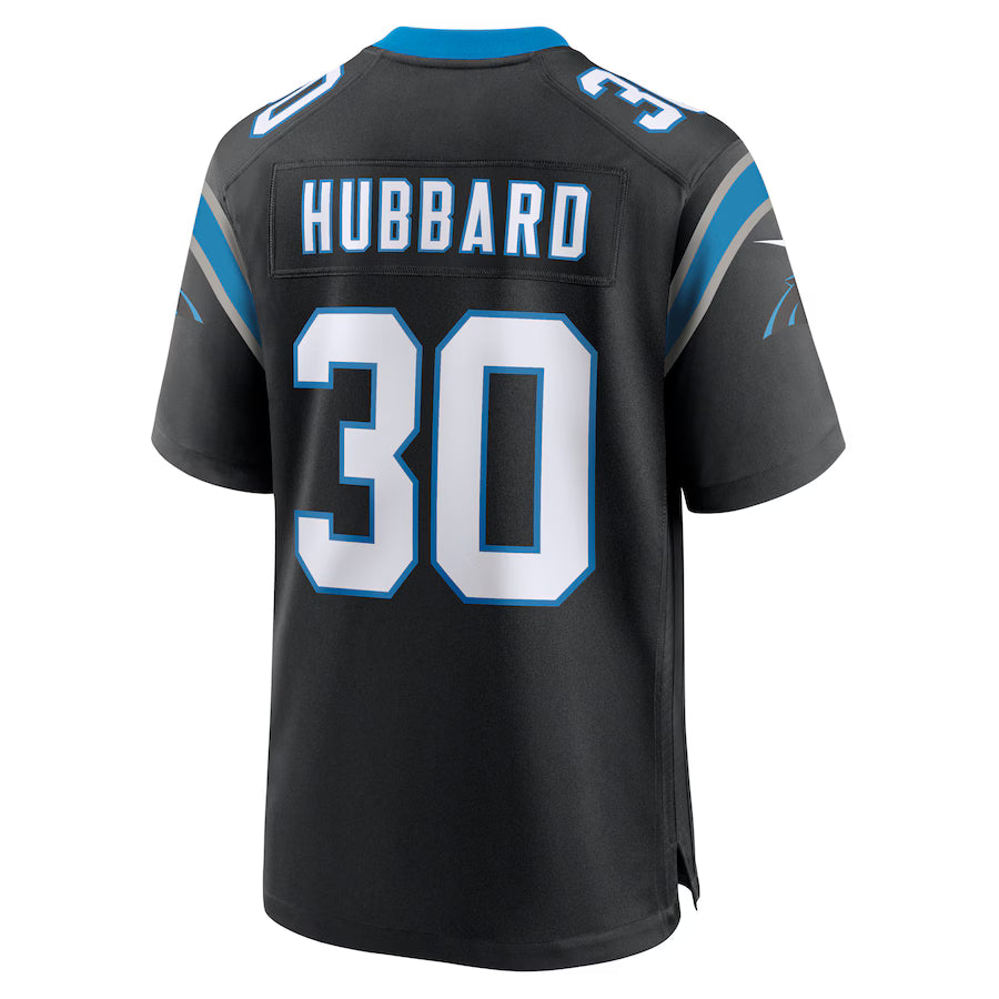 C.Panthers #30 Chuba Hubbard Black Game Jersey Stitched American Football Jerseys
