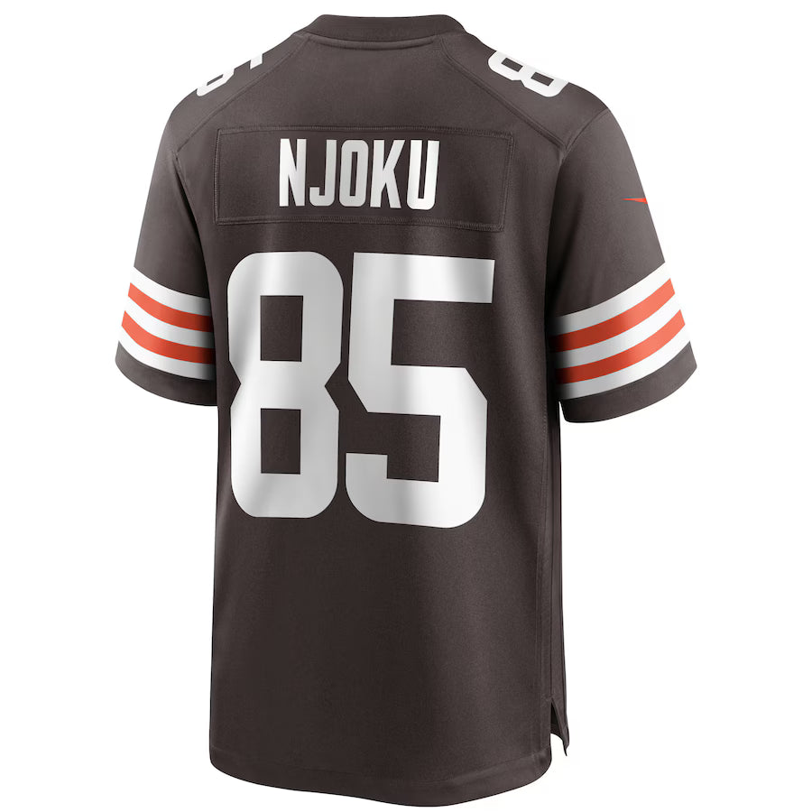 C.Browns #85 David Njoku Brown Game Jersey Stitched American Football Jerseys