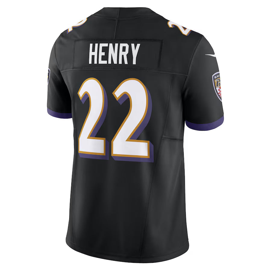 B.Ravens #22 Derrick Henry Black Vapor F.U.S.E. Limited Jersey Stitched American Football Jerseys