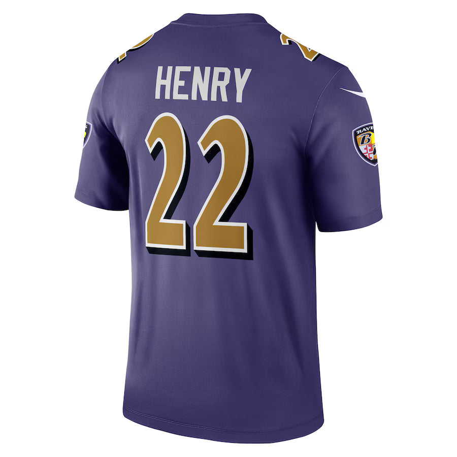 B.Ravens #22 Derrick Henry Purple Game Jersey Stitched American Football Jerseys