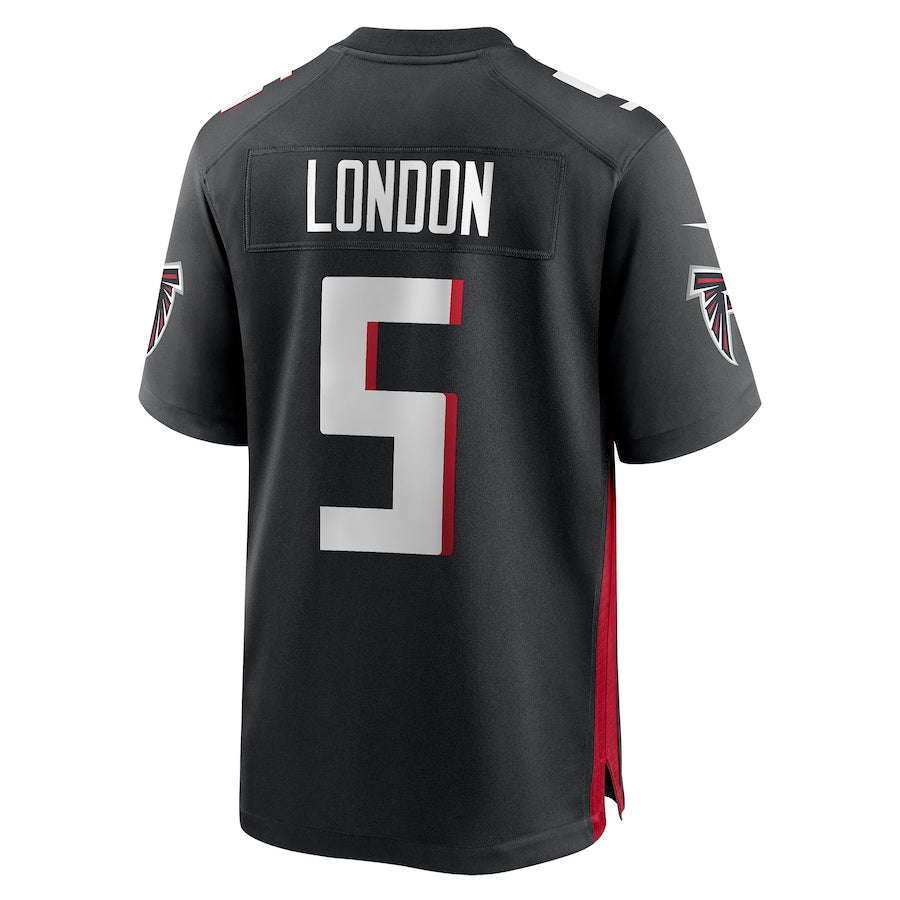A.Falcons #5 Drake London Black Game Jersey Stitched American Football Jerseys
