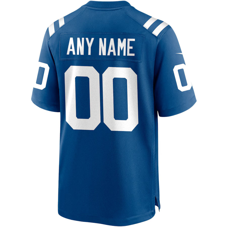 Custom IN.Colts Blue Game Jersey Stitched American Football Jerseys