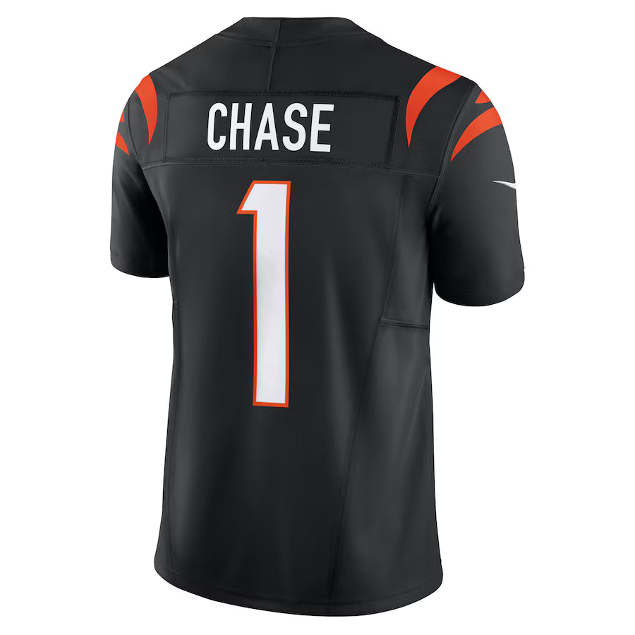C.Bengals #1 Ja'Marr Chase Black Vapor F.U.S.E. Limited Jersey Stitched American Football Jerseys
