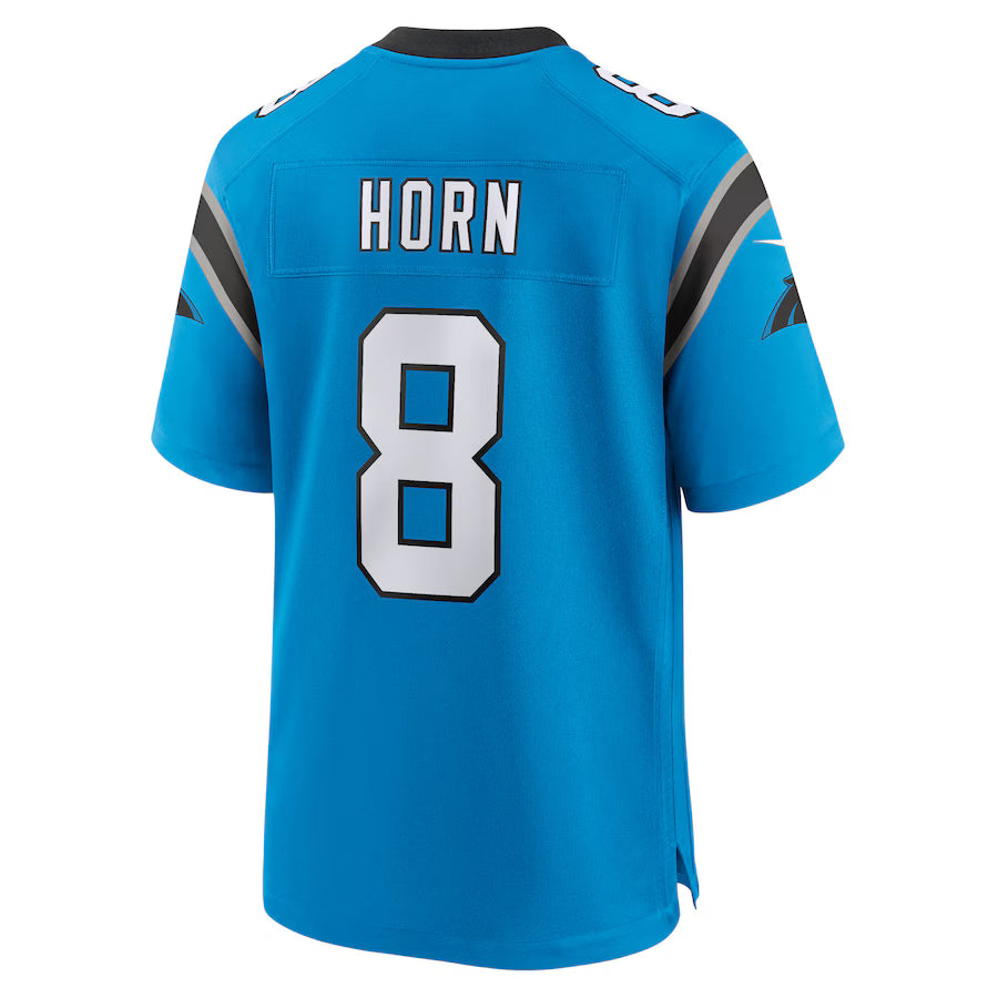 C.Panthers #8 Jaycee Horn Blue Game Jersey Stitched American Football Jerseys