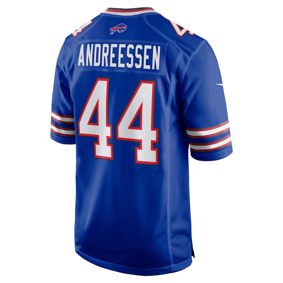 B.Bills #44 Joe Andreessen Royal Game Jersey Stitched American Football Jersey
