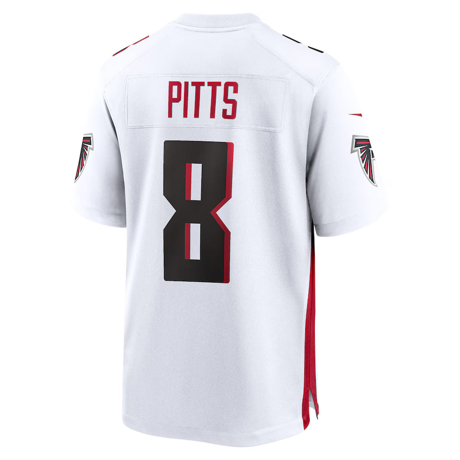 A.Falcons #8 Kyle Pitts White Game Jersey Stitched American Football Jerseys