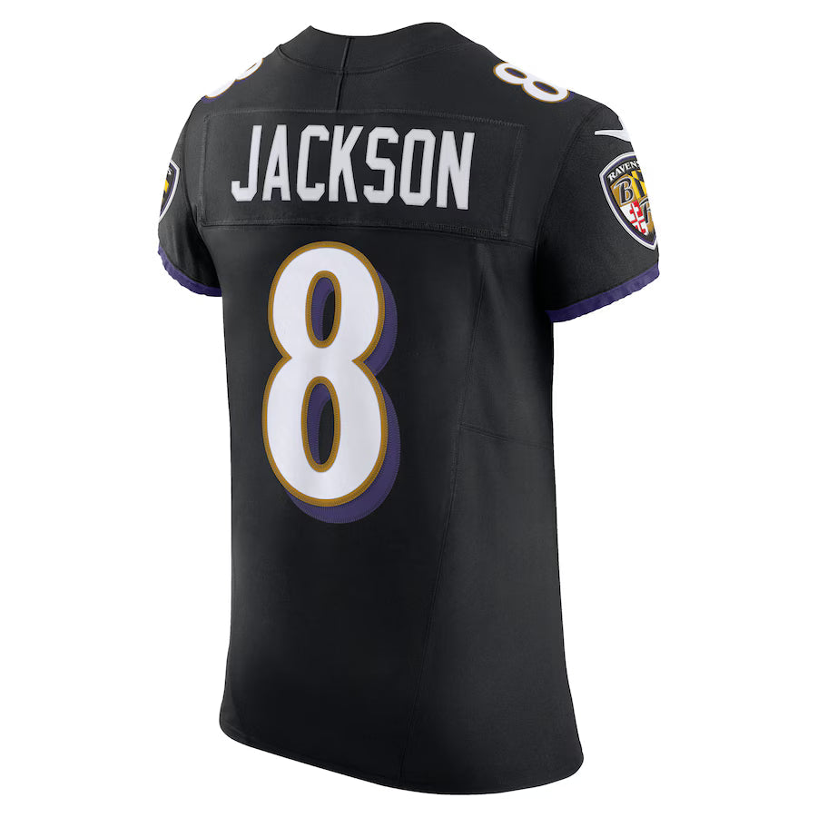 B.Ravens #8 Lamar Jackson Black Vapor F.U.S.E. Limited Jersey Stitched American Football Jerseys
