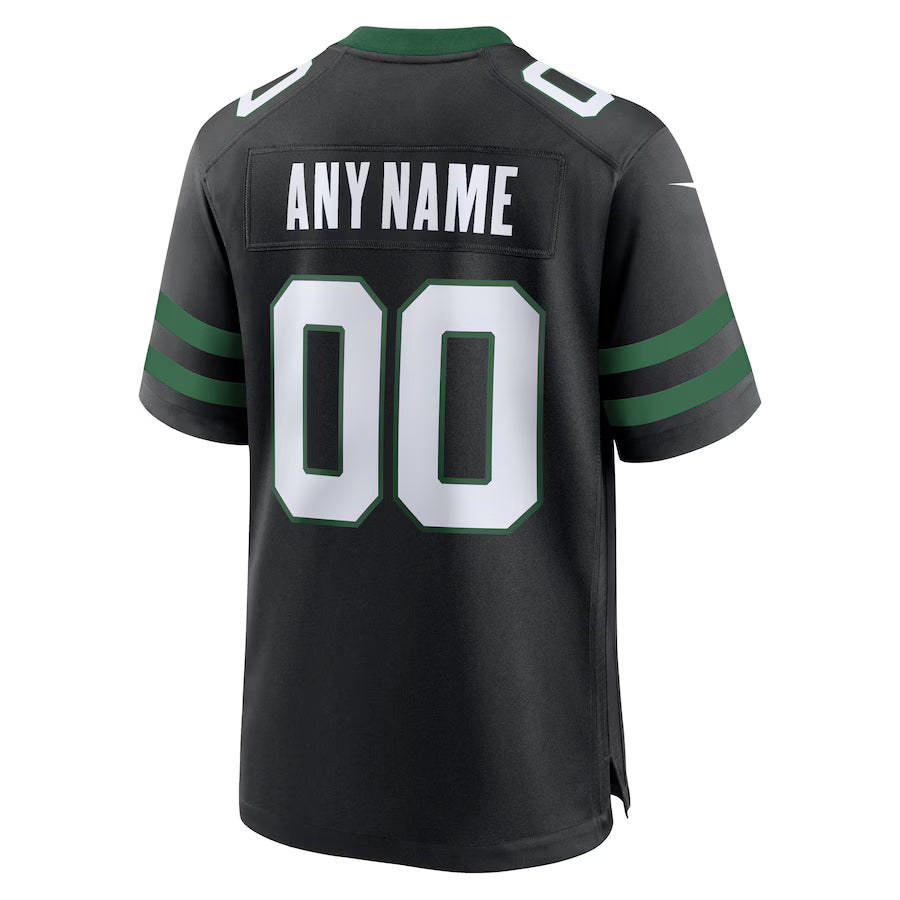 Custom NY.Jets Black Game Jersey Stitched American Football Jerseys