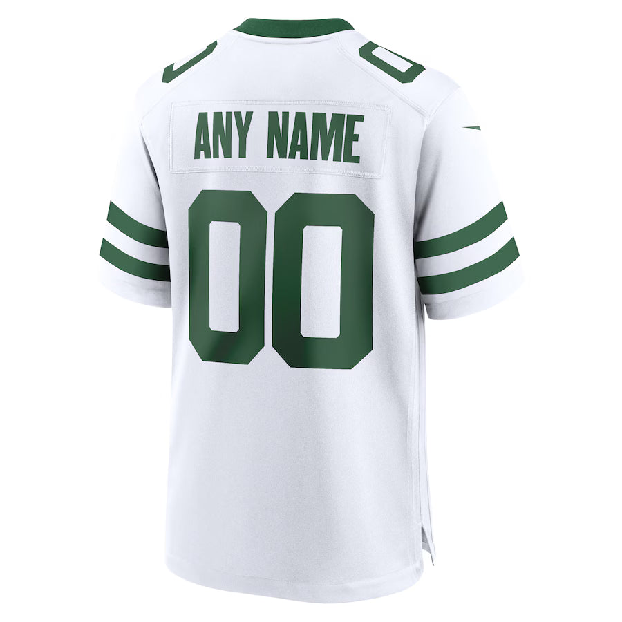 Custom NY.Jets White Game Jersey Stitched American Football Jerseys
