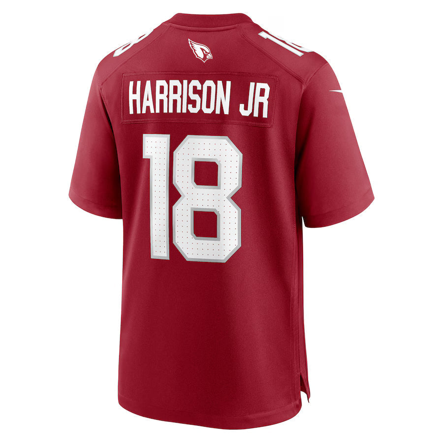 A.Cardinal #18 Marvin Harrison Jr. Cardinal Game Jersey Stitched American Football Jerseys