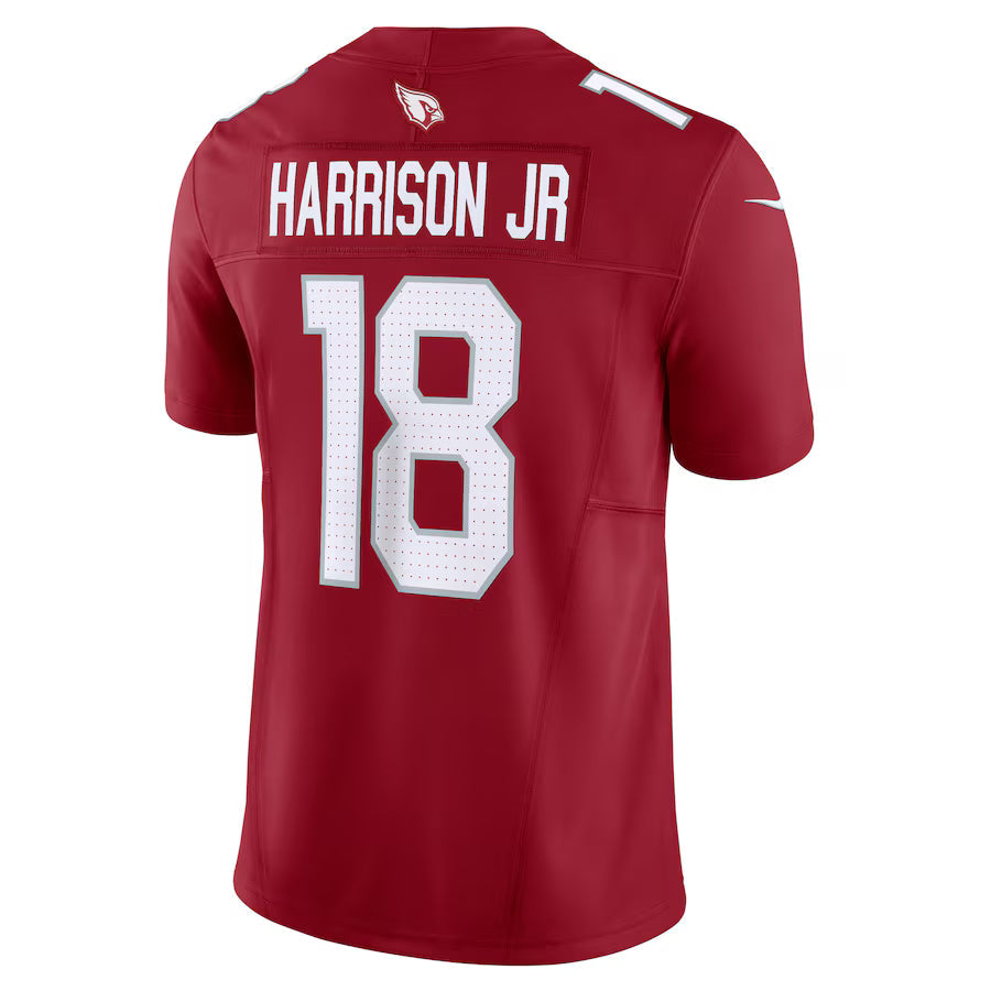 A.Cardinal #18 Marvin Harrison Jr. Cardinal Vapor F.U.S.E. Limited Jersey Stitched American Football Jerseys